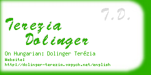 terezia dolinger business card